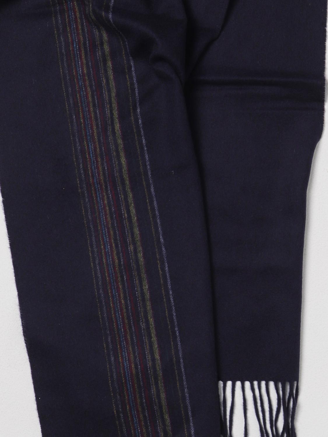 PAUL SMITH SCARF: Paul Smith wool blend scarf, Blue - Img 3