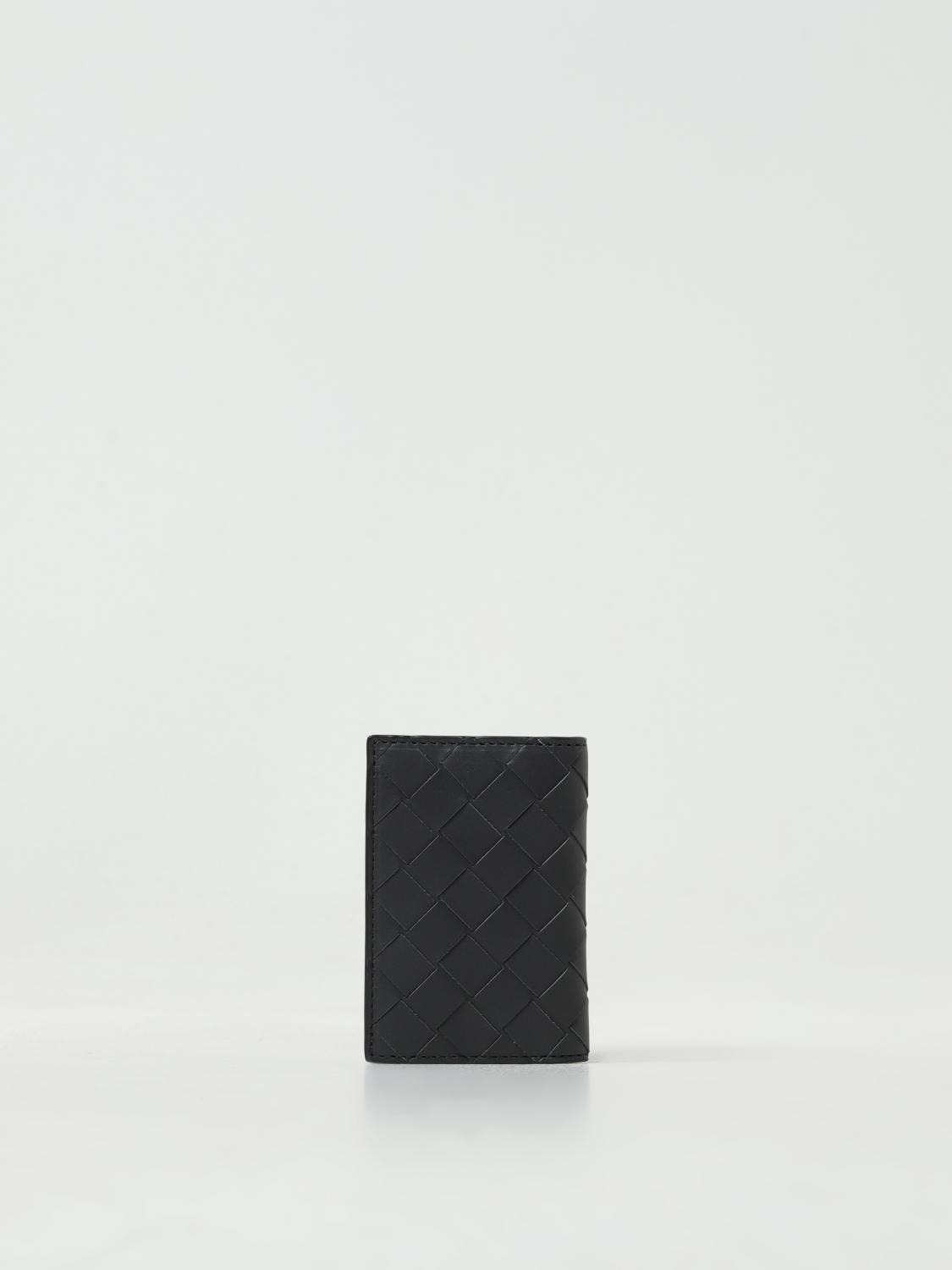 BOTTEGA VENETA WALLET: Bottega Veneta credit card holder in woven leather, Blue - Img 3