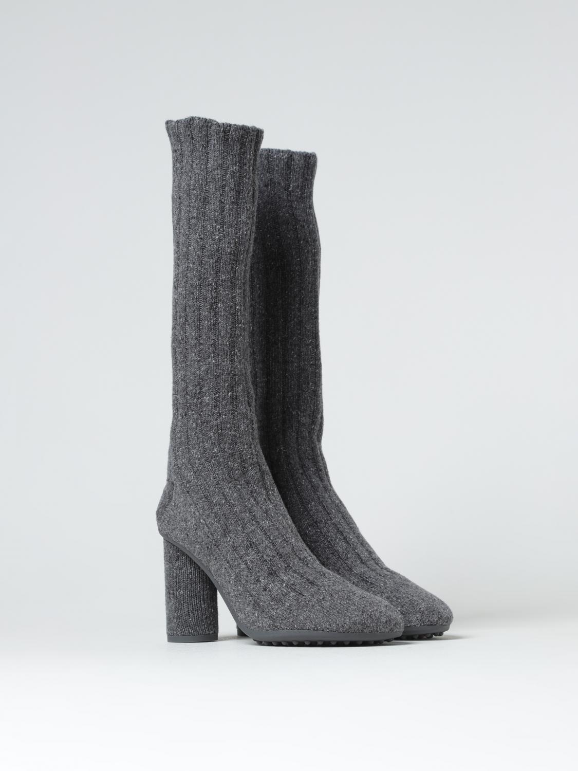 BOTTEGA VENETA BOOTS: Bottega Veneta Atomic boots in ribbed wool, Charcoal - Img 2