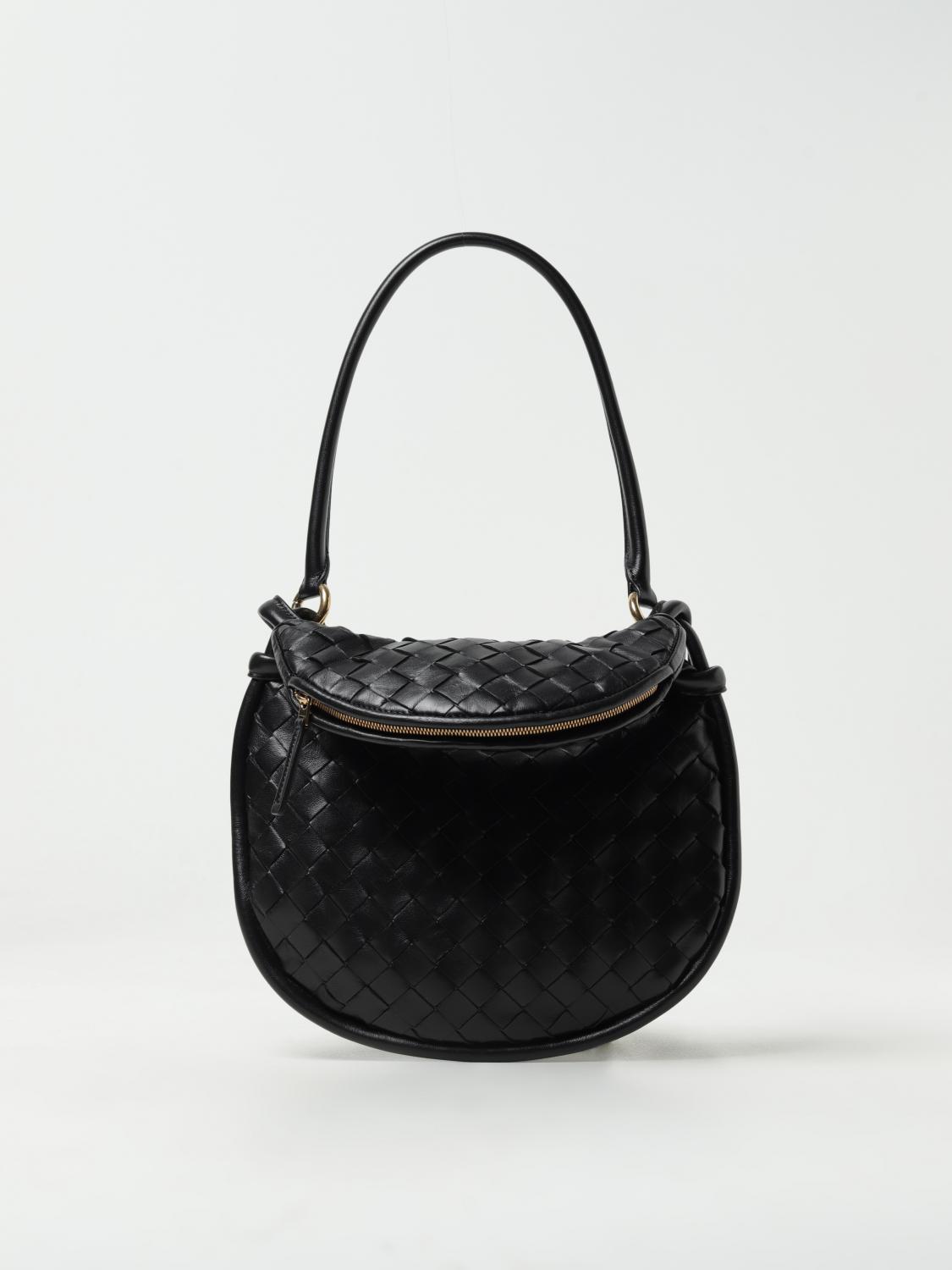 BOTTEGA VENETA SHOULDER BAG: Bottega Veneta Gemelli bag in woven nappa, Black - Img 1