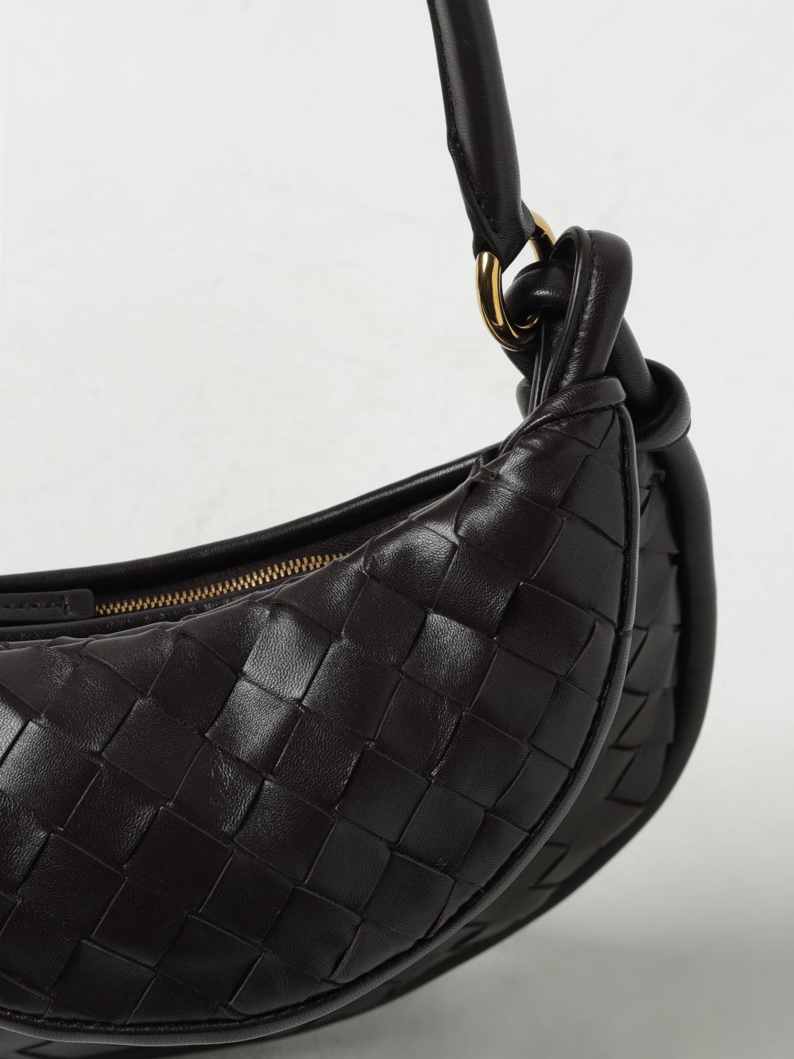 BOTTEGA VENETA SHOULDER BAG: Bottega Veneta Gemelli bag in woven nappa, Brown - Img 4