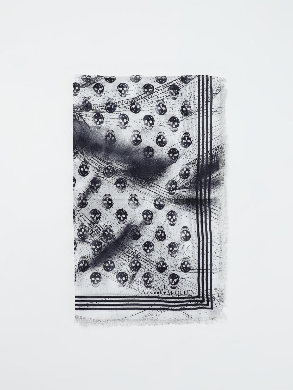 MCQUEEN SCARF: Scarf men McQueen, White - Img 1