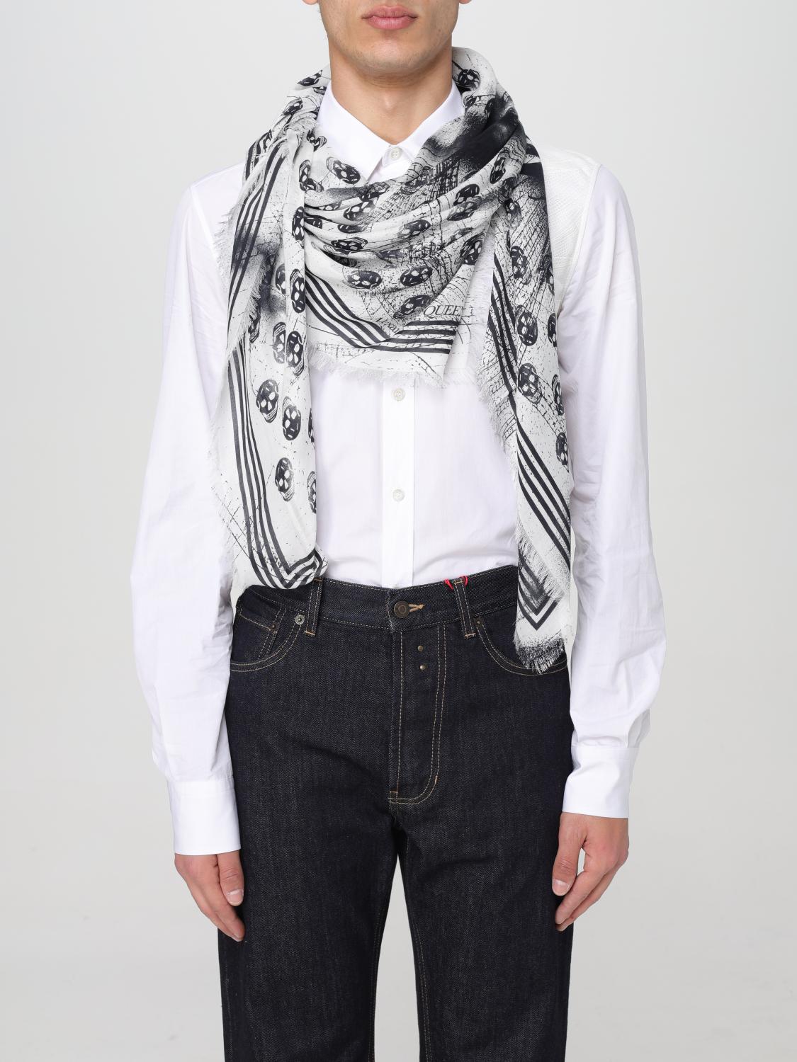 MCQUEEN SCARF: Scarf men McQueen, White - Img 2