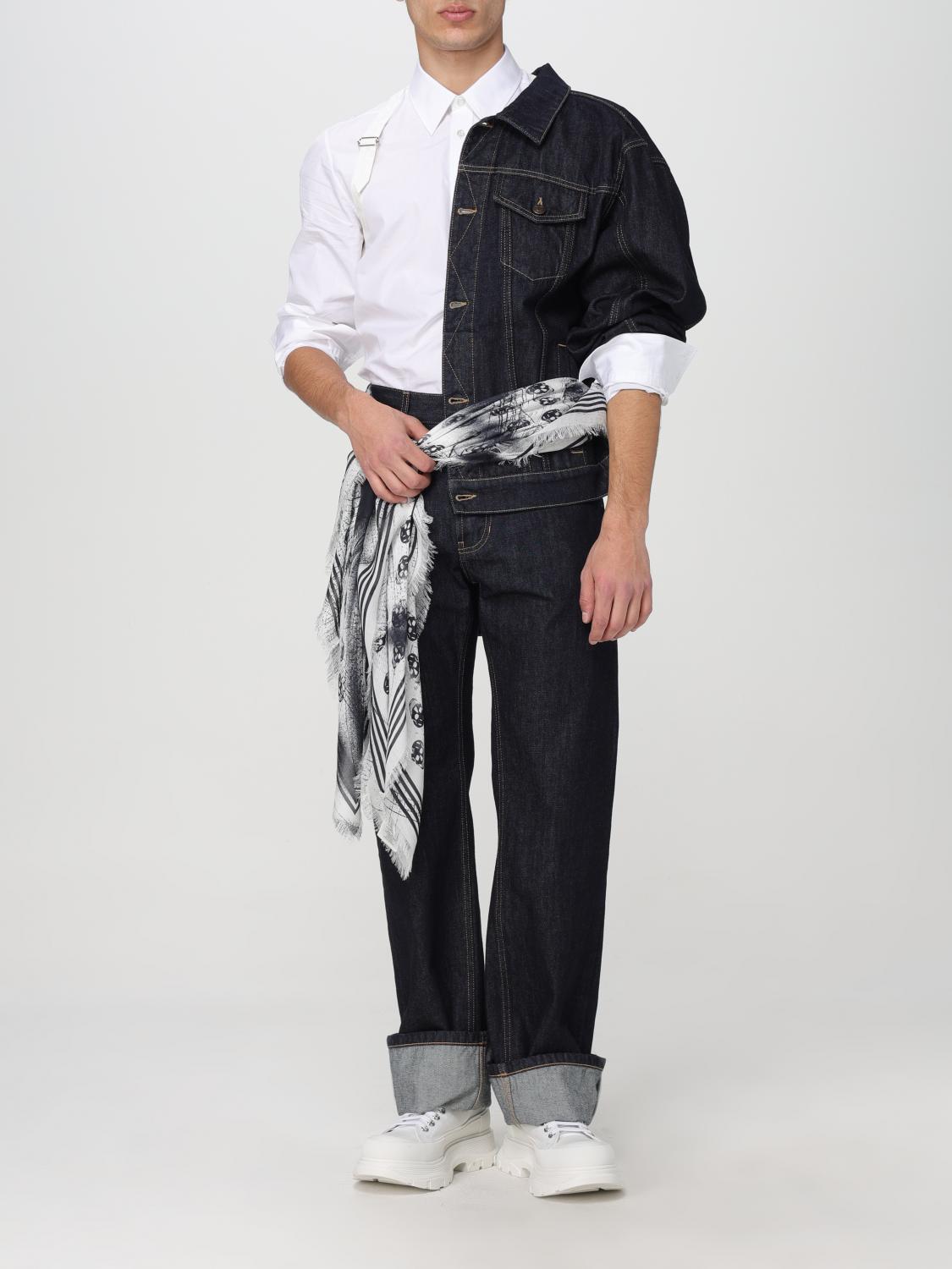 MCQUEEN SCARF: Scarf men McQueen, White - Img 4