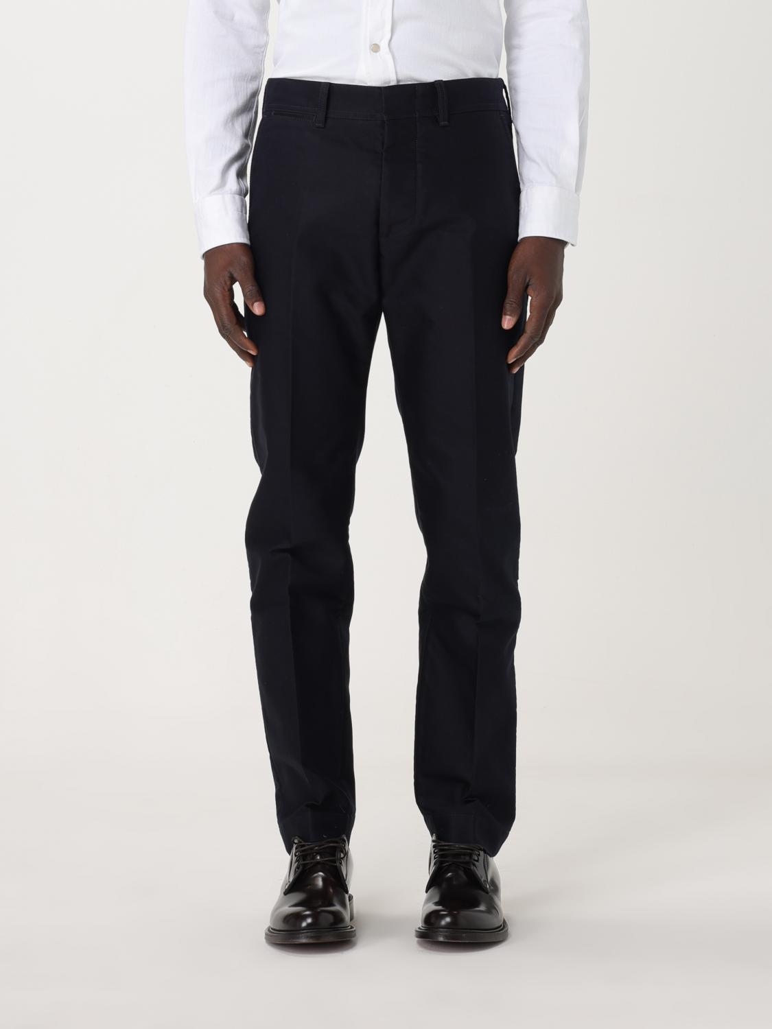 TOM FORD PANTALONI: Pantalone chino Tom Ford in gabardine di cotone, Blue - Img 1