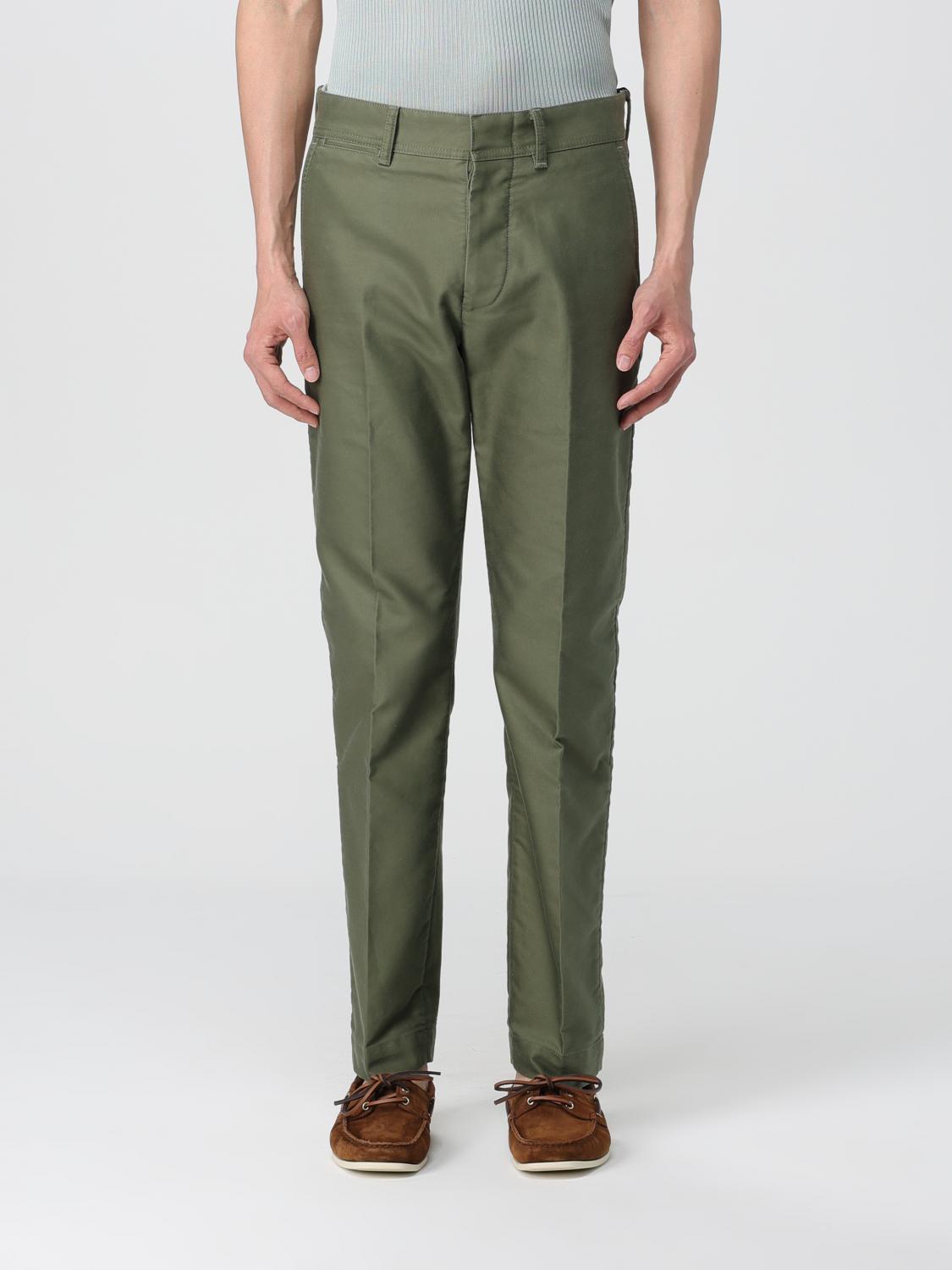 TOM FORD PANTALONI: Pantalone chino Tom Ford in gabardine di cotone, Verde - Img 1