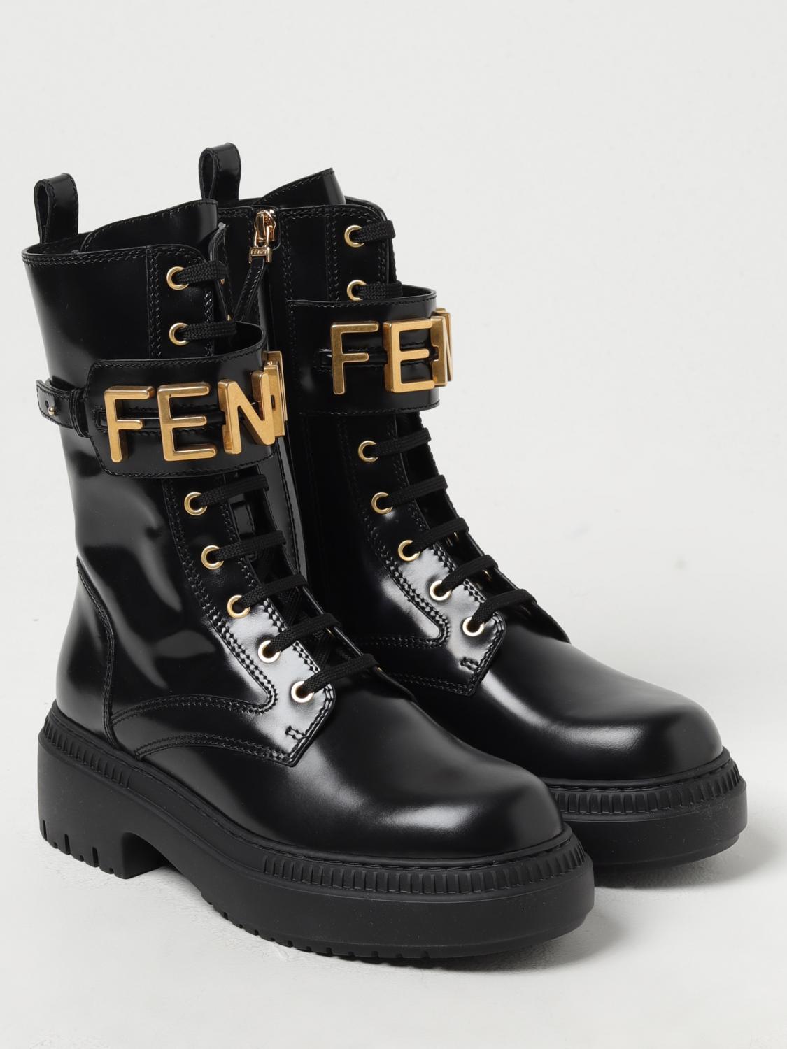 Fendi Flat ankle boots woman - Black | 8T8355AKY6 | GIGLIO.COM display picture 1
