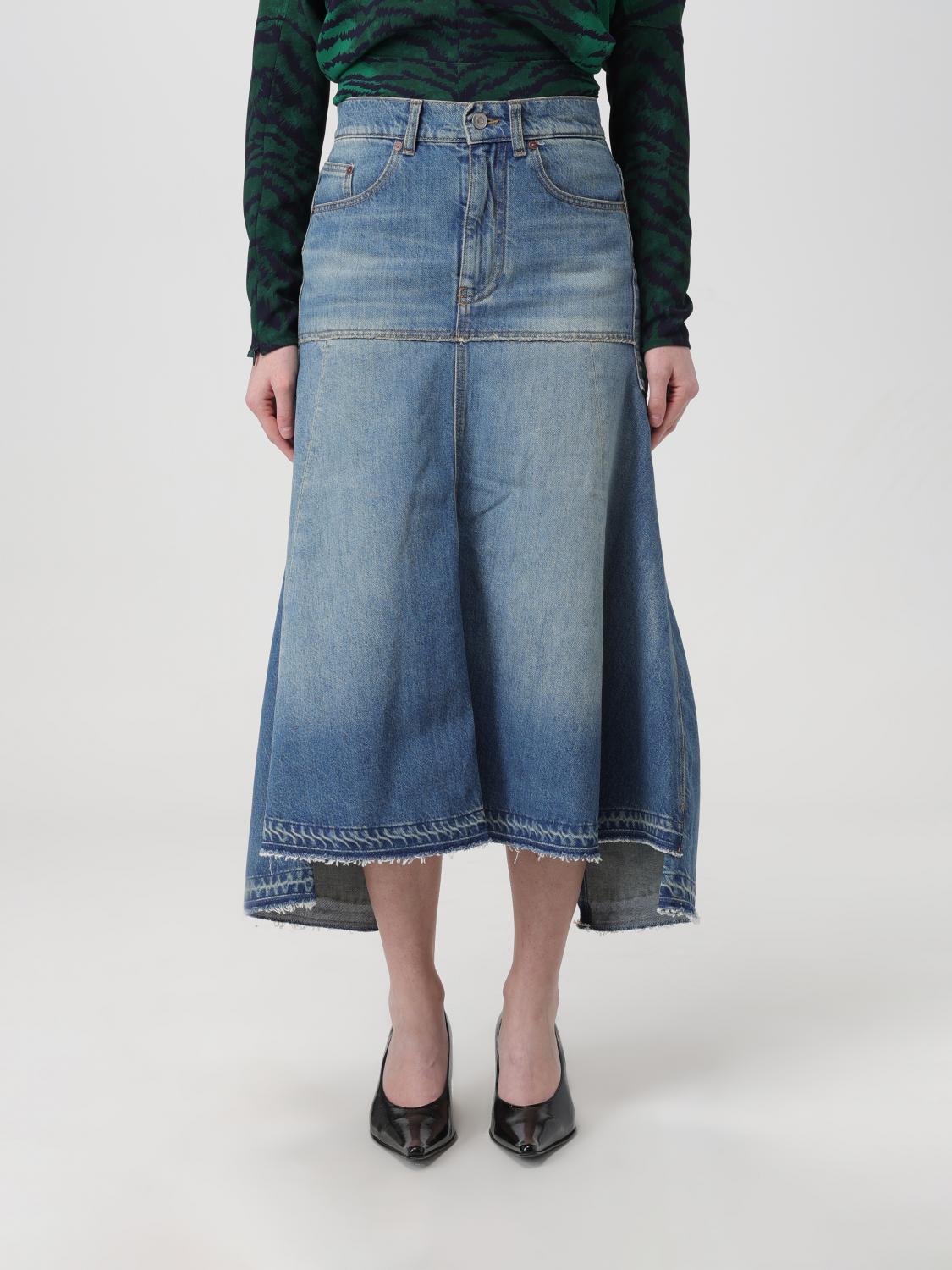 VICTORIA VICTORIA BECKHAM: Skirt woman - Blue | Victoria