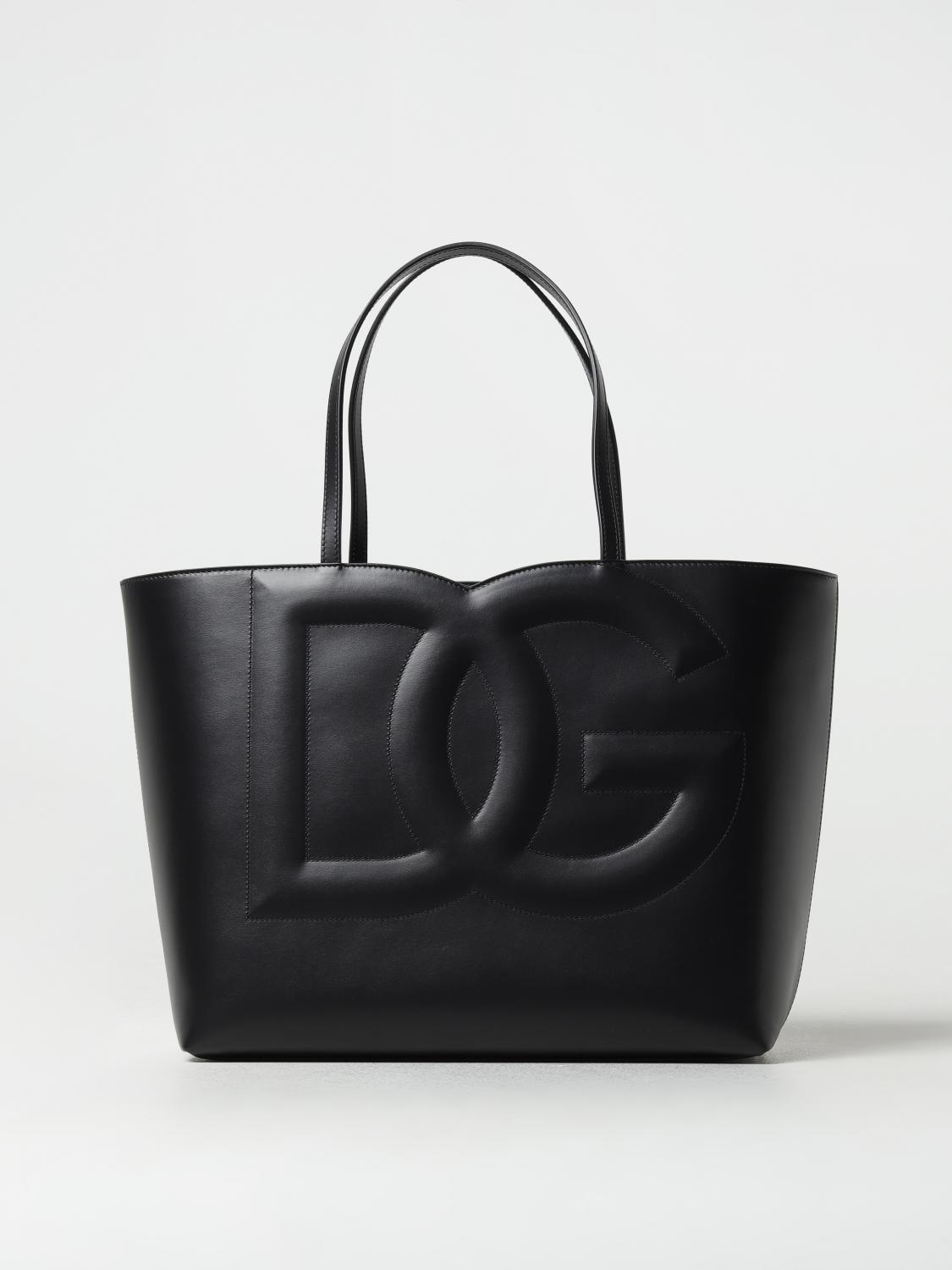 DOLCE & GABBANA TOTE BAGS: Dolce & Gabbana bag in leather with monogram, Black - Img 1