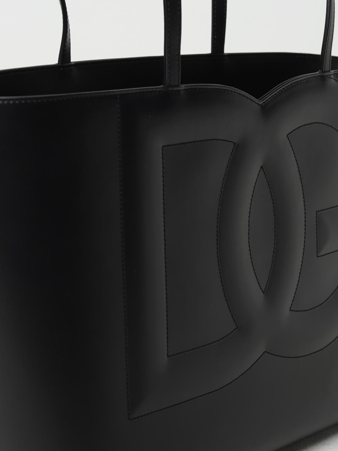 DOLCE & GABBANA TOTE BAGS: Dolce & Gabbana bag in leather with monogram, Black - Img 3