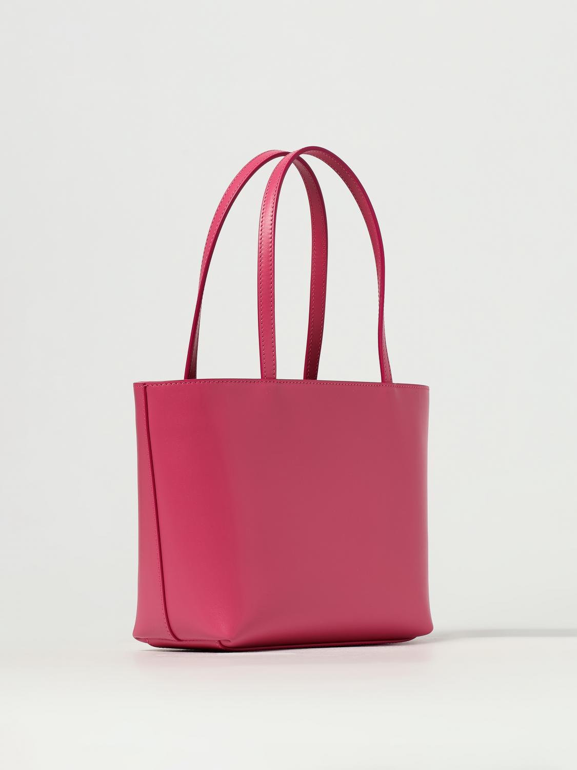 DOLCE & GABBANA BORSA TOTE: Borsa Dolce & Gabbana in pelle con monogram, Rosa - Img 2