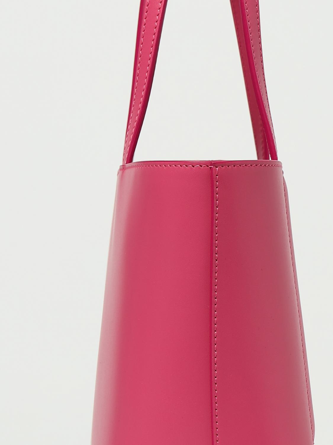 DOLCE & GABBANA BORSA TOTE: Borsa Dolce & Gabbana in pelle con monogram, Rosa - Img 3