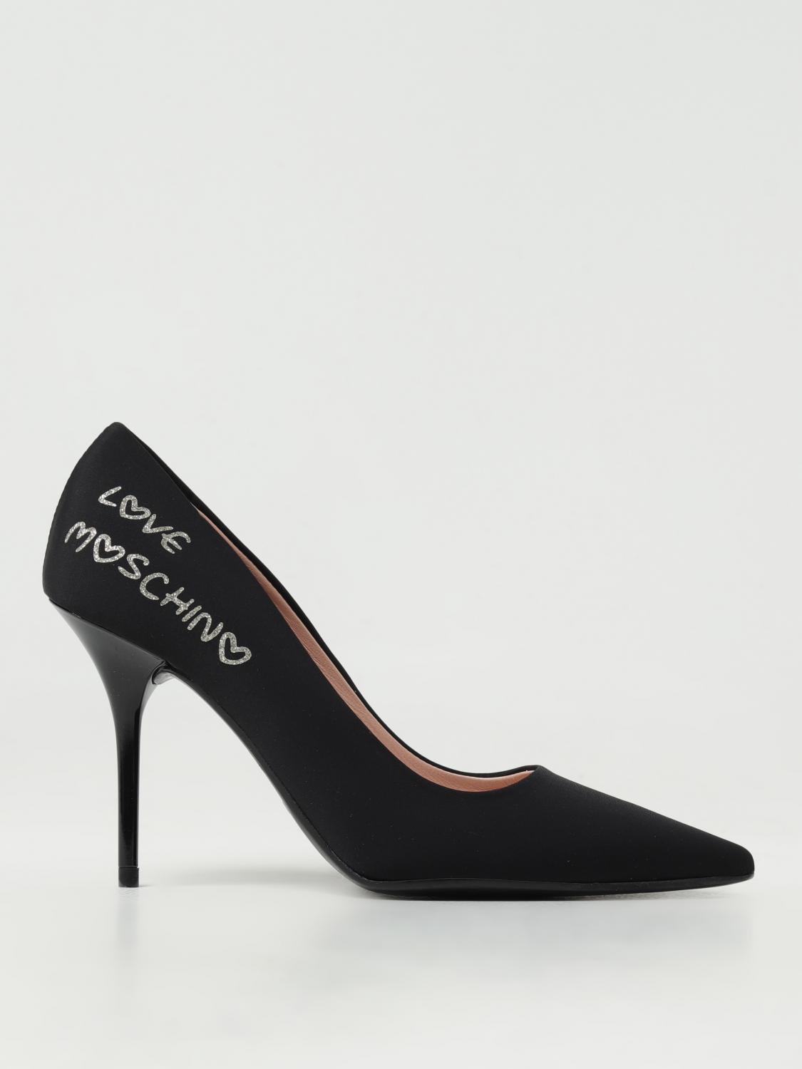 LOVE MOSCHINO pumps in lycra with logo Black Love Moschino decollete JA10429G1IIM0 online at GIGLIO.COM