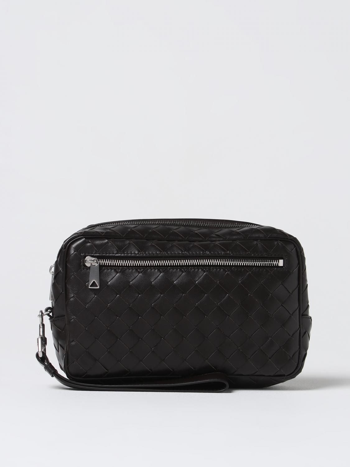 BOTTEGA VENETA PORTADOCUMENTI: Clutch Intrecciato Bottega Veneta in nappa intrecciata, Marrone - Img 1
