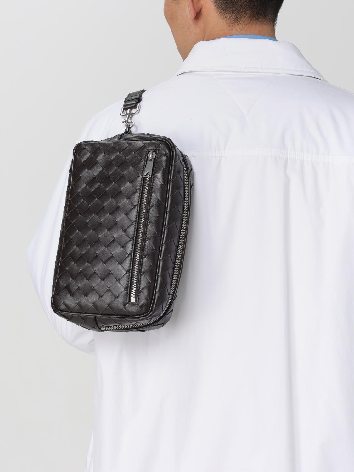 BOTTEGA VENETA PORTADOCUMENTI: Clutch Intrecciato Bottega Veneta in nappa intrecciata, Marrone - Img 2