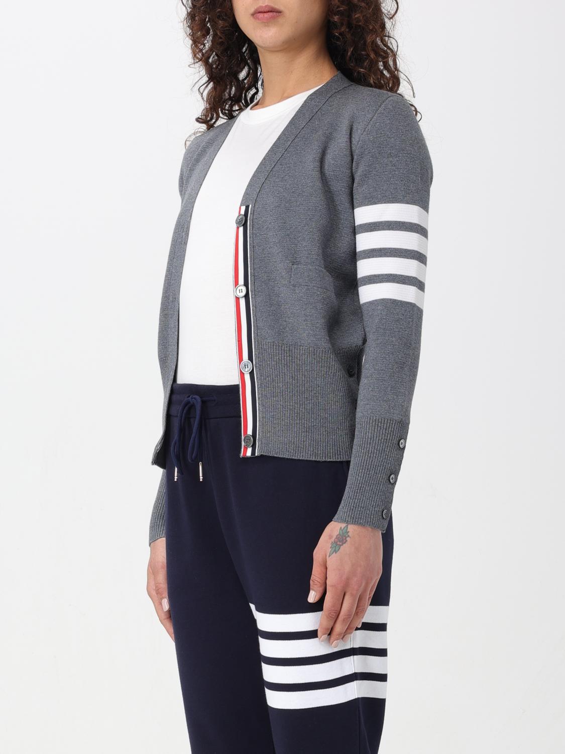 THOM BROWNE MAGLIA: Cardigan 4-bar Thom Browne, Grigio - Img 4