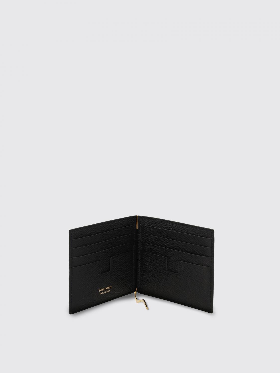 TOM FORD 財布: Tom Ford グレインレザー クレジットカードホルダー, ブラック - Img 2