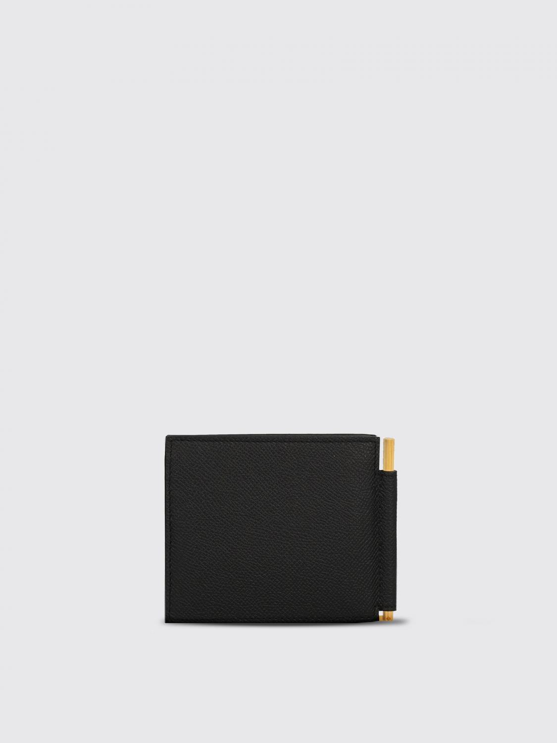 TOM FORD 財布: Tom Ford グレインレザー クレジットカードホルダー, ブラック - Img 3
