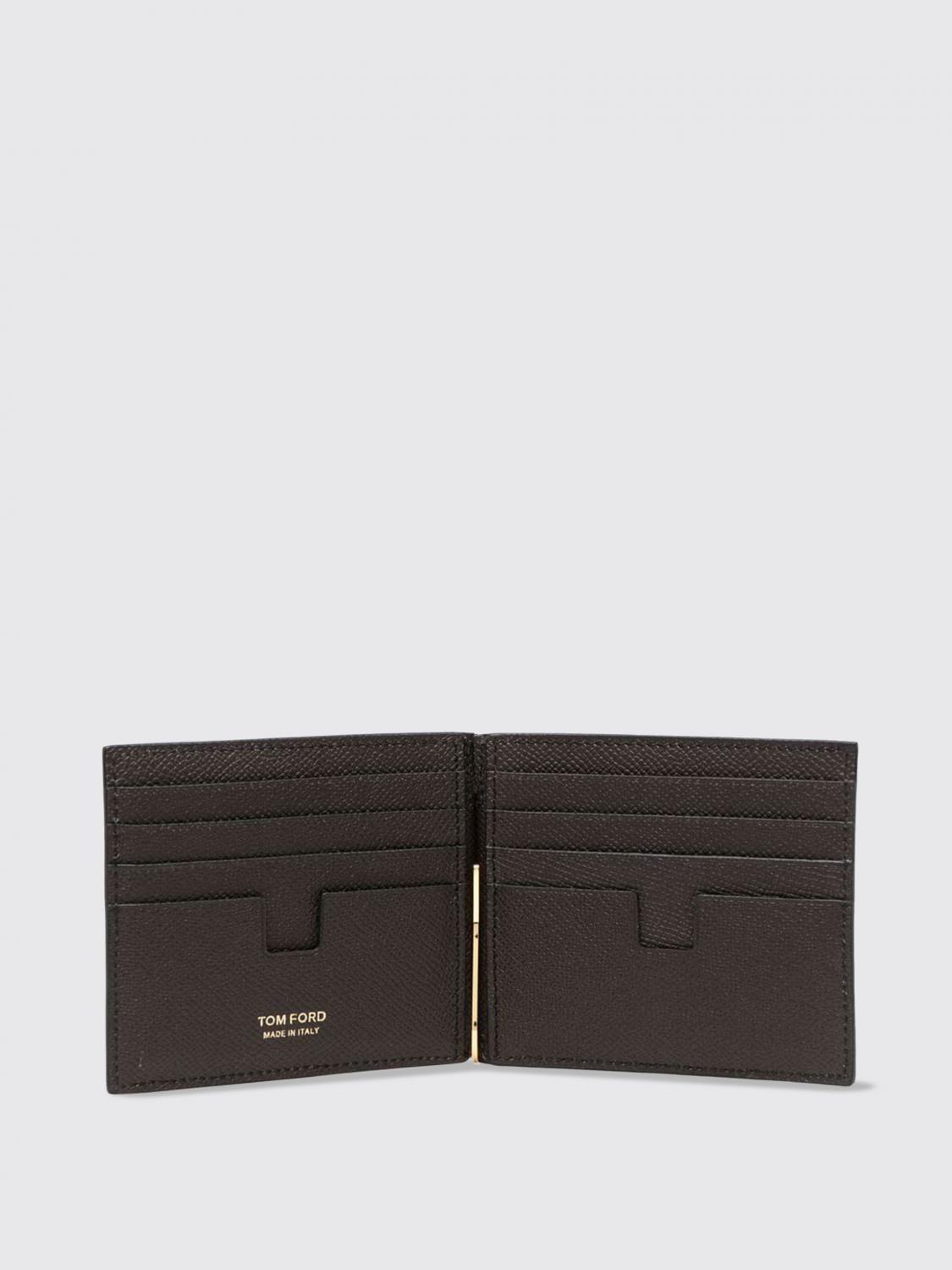 TOM FORD 지갑: Tom Ford 그레인 가죽 카드 지갑, 브라운 - Img 2