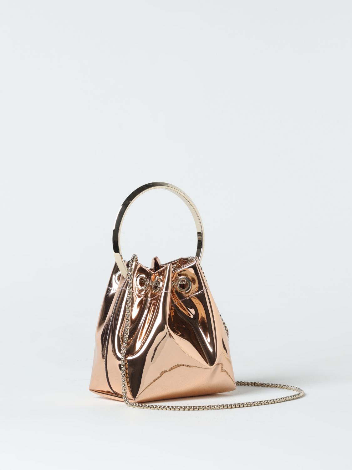 JIMMY CHOO MINITASCHE: Bon Bon Jimmy Choo Tasche aus laminiertem Leder, Pink - Img 2