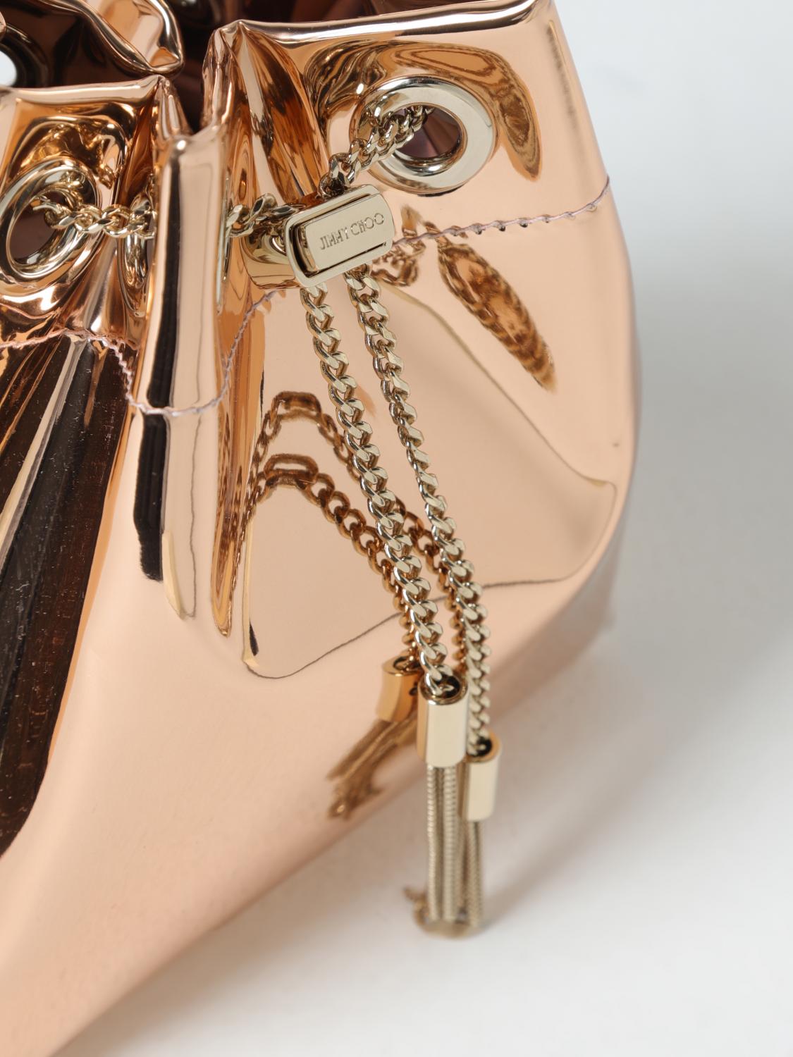 JIMMY CHOO MINITASCHE: Bon Bon Jimmy Choo Tasche aus laminiertem Leder, Pink - Img 3