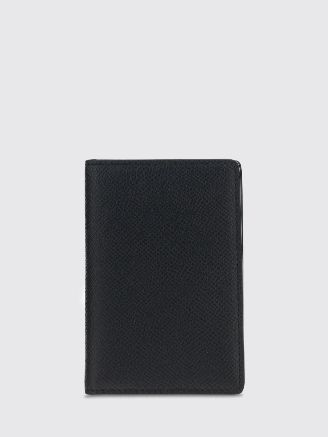 MAISON MARGIELA 지갑: Maison Margiela 그레인 가죽 카드 지갑, 블랙 - Img 1