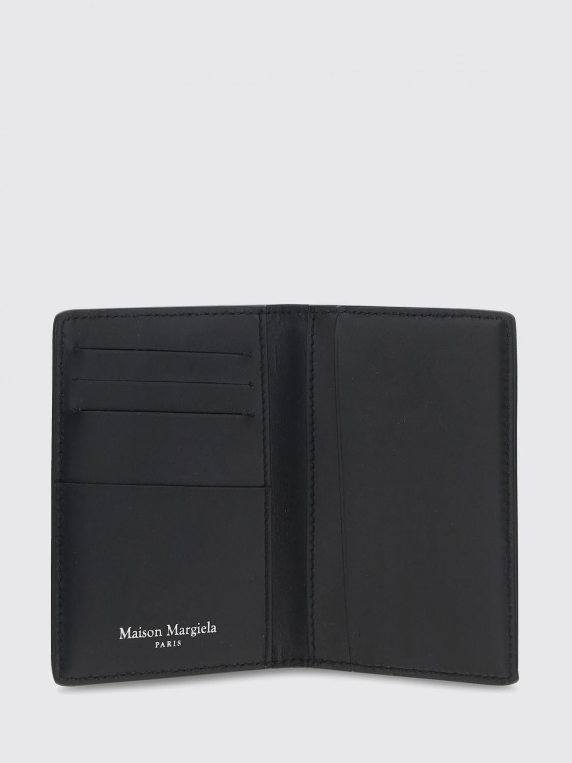 MAISON MARGIELA 지갑: Maison Margiela 그레인 가죽 카드 지갑, 블랙 - Img 2