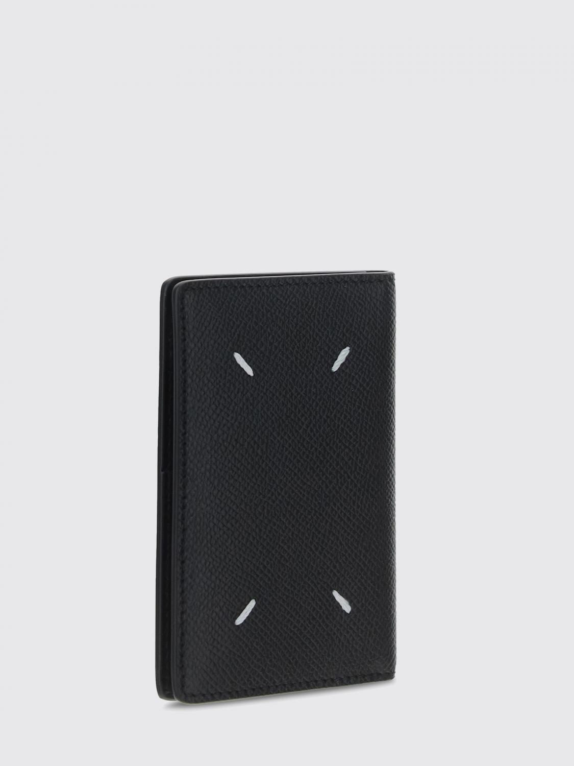 MAISON MARGIELA 지갑: Maison Margiela 그레인 가죽 카드 지갑, 블랙 - Img 3
