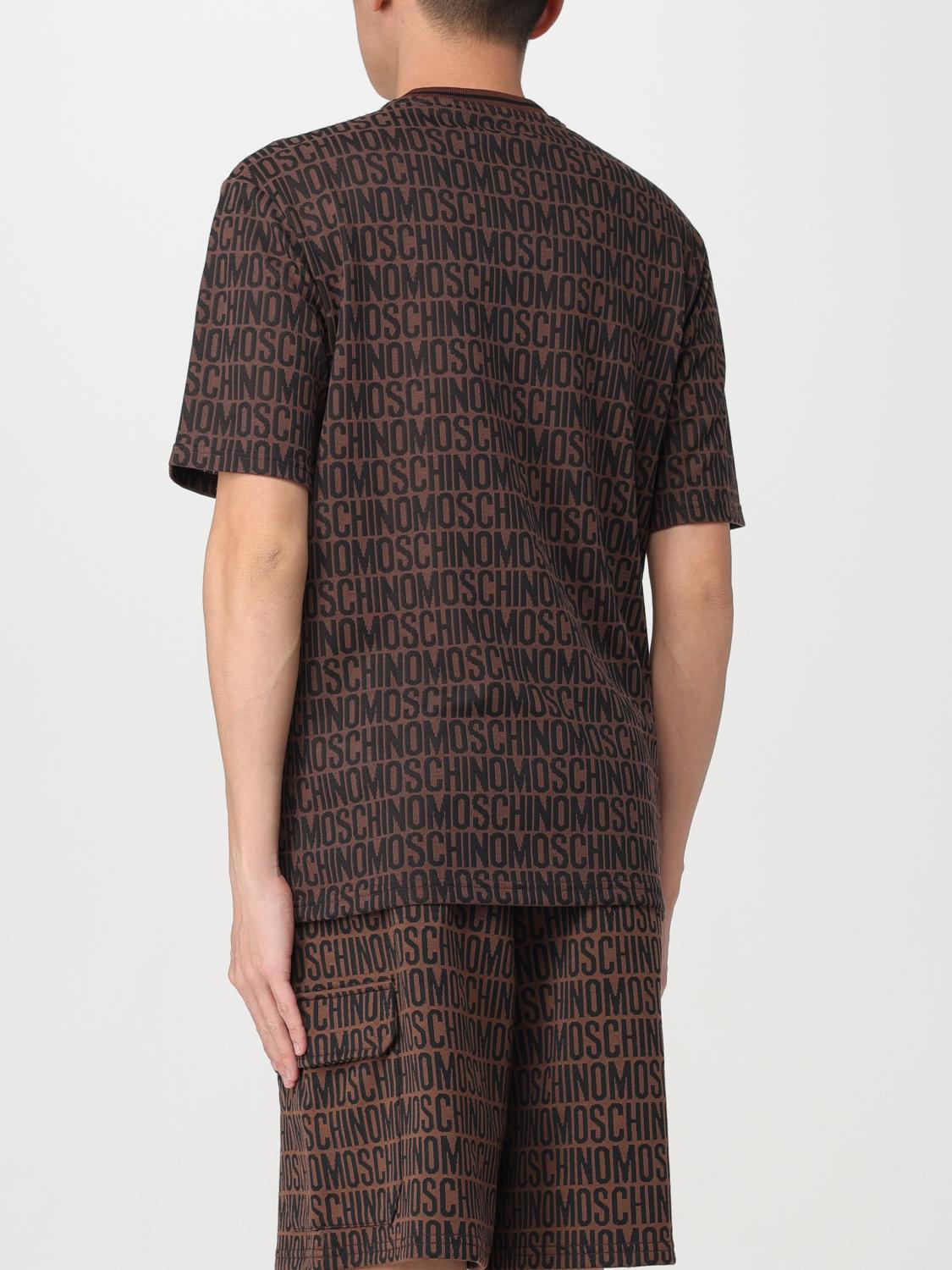 MOSCHINO COUTURE CAMISETA: Camiseta Moschino Couture con logo integral, Marrón - Img 3