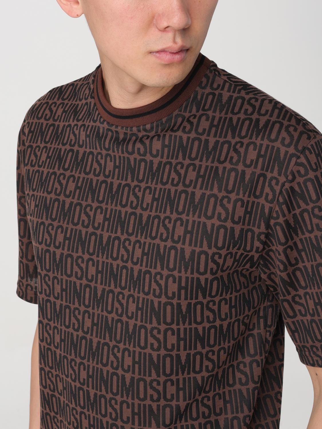 MOSCHINO COUTURE CAMISETA: Camiseta Moschino Couture con logo integral, Marrón - Img 4