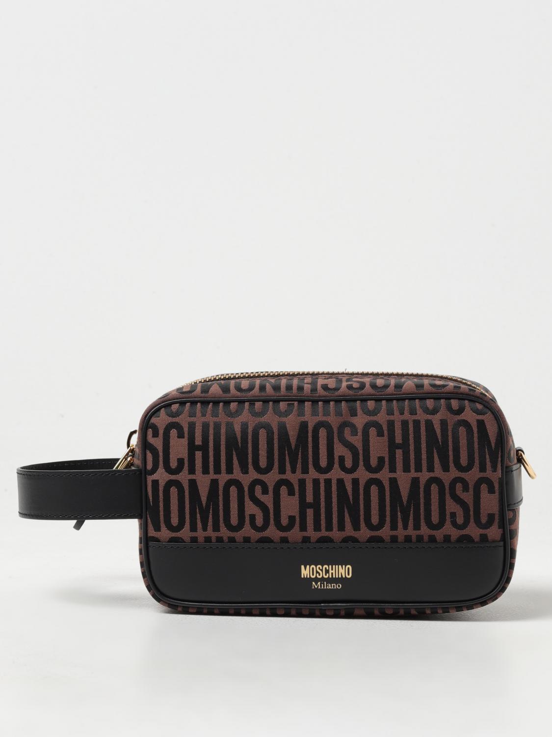 MOSCHINO COUTURE COSMETIC CASE: Bags men Moschino Couture, Brown - Img 1