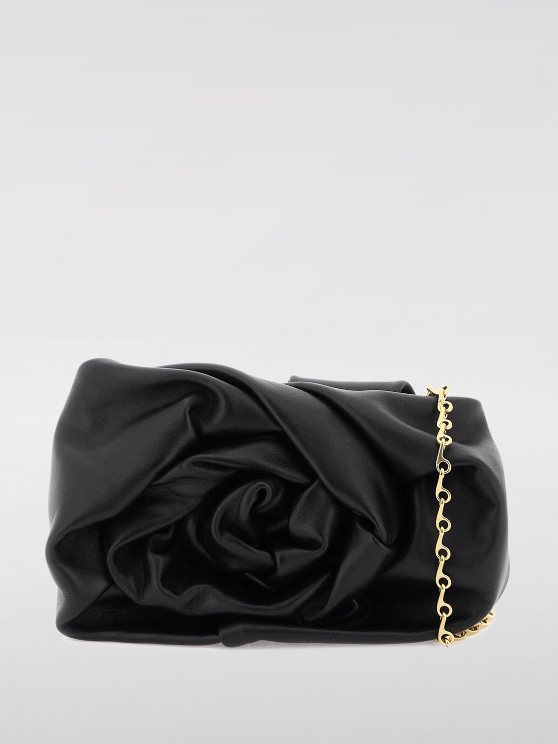 BURBERRY BORSA MINI: Clutch Rose Burberry in nappa, Nero - Img 1