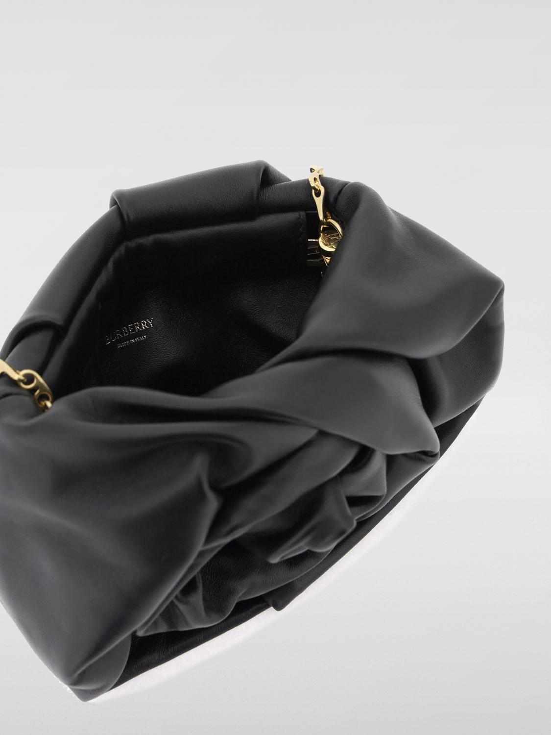 BURBERRY BORSA MINI: Clutch Rose Burberry in nappa, Nero - Img 4