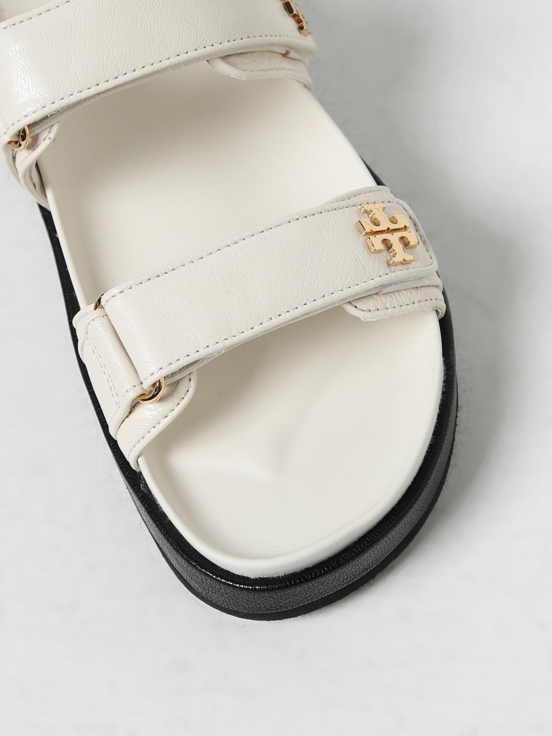 TORY BURCH: Flat sandals woman - White | Tory Burch flat