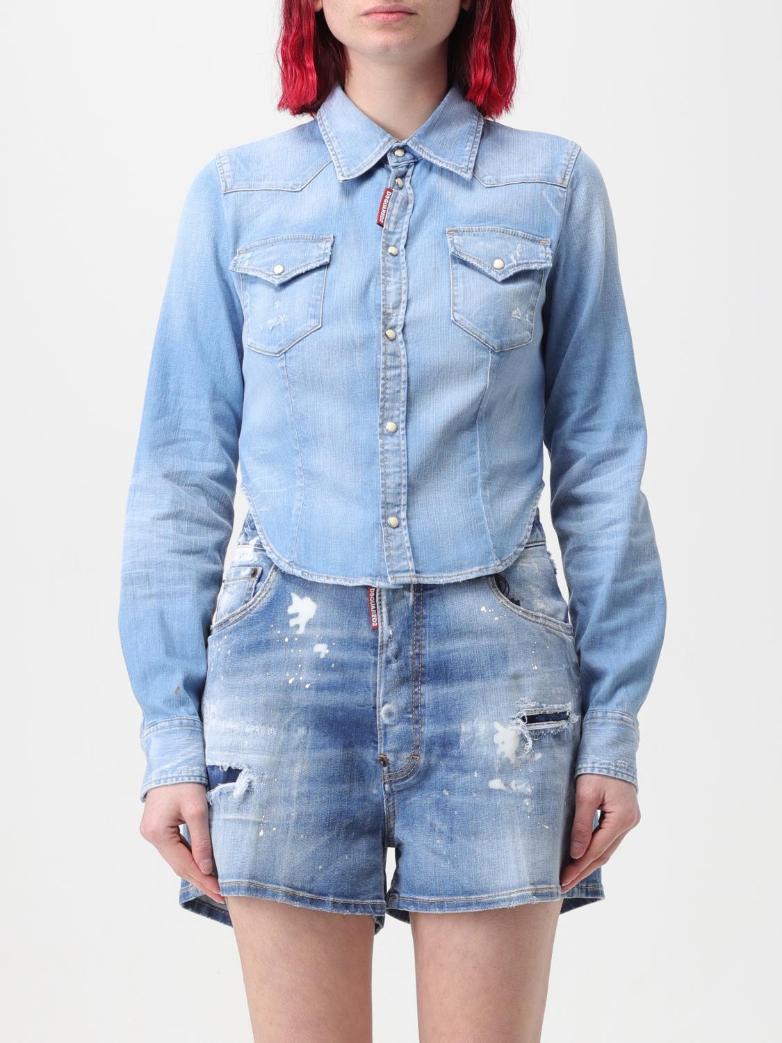 DSQUARED2: Chemise femme Bleu Chemise Dsquared2