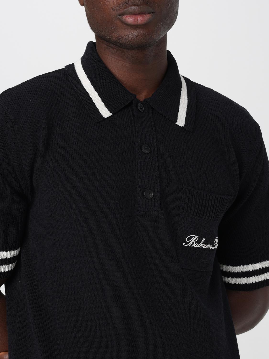BALMAIN POLO SHIRT: Polo shirt men Balmain, Black - Img 4