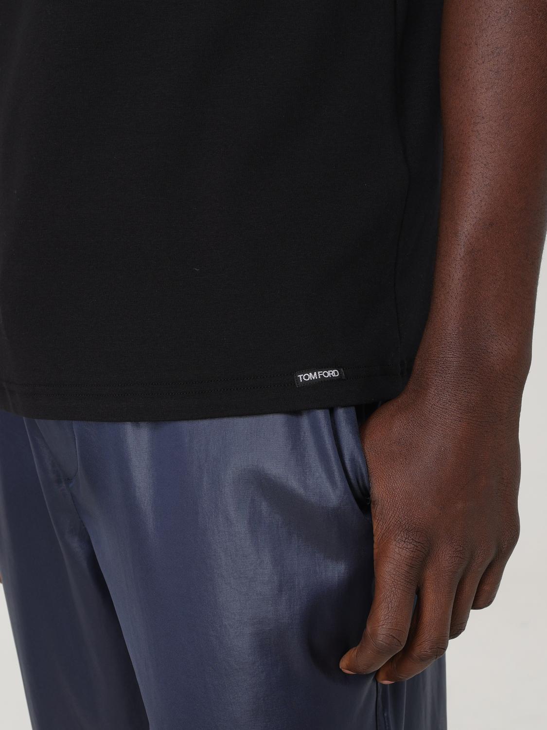 TOM FORD T-SHIRT: T-shirt Tom Ford in jersey di cotone , Nero - Img 5