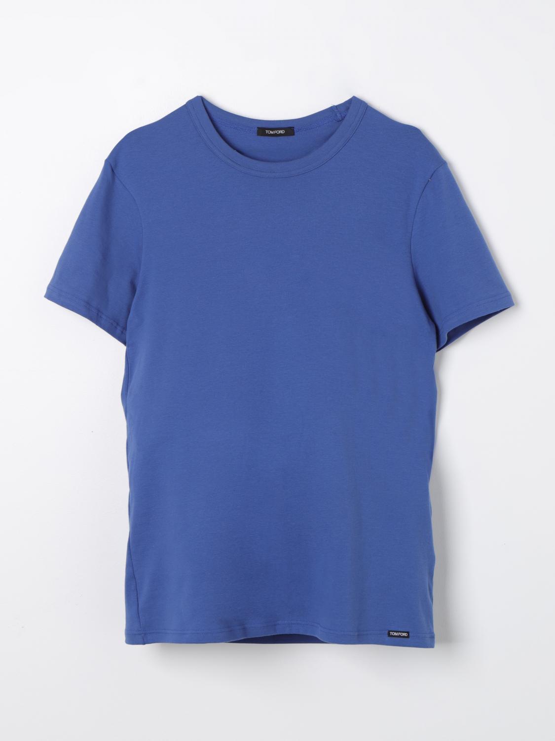 TOM FORD T-SHIRT: T-shirt Tom Ford in jersey di cotone , Blue - Img 1