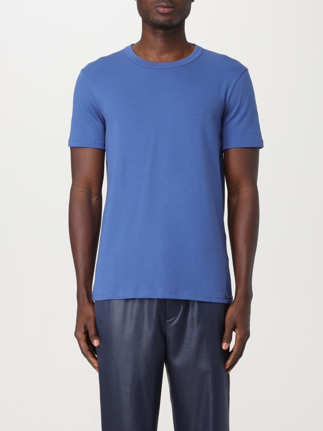 TOM FORD T-SHIRT: T-shirt Tom Ford in jersey di cotone , Blue - Img 2