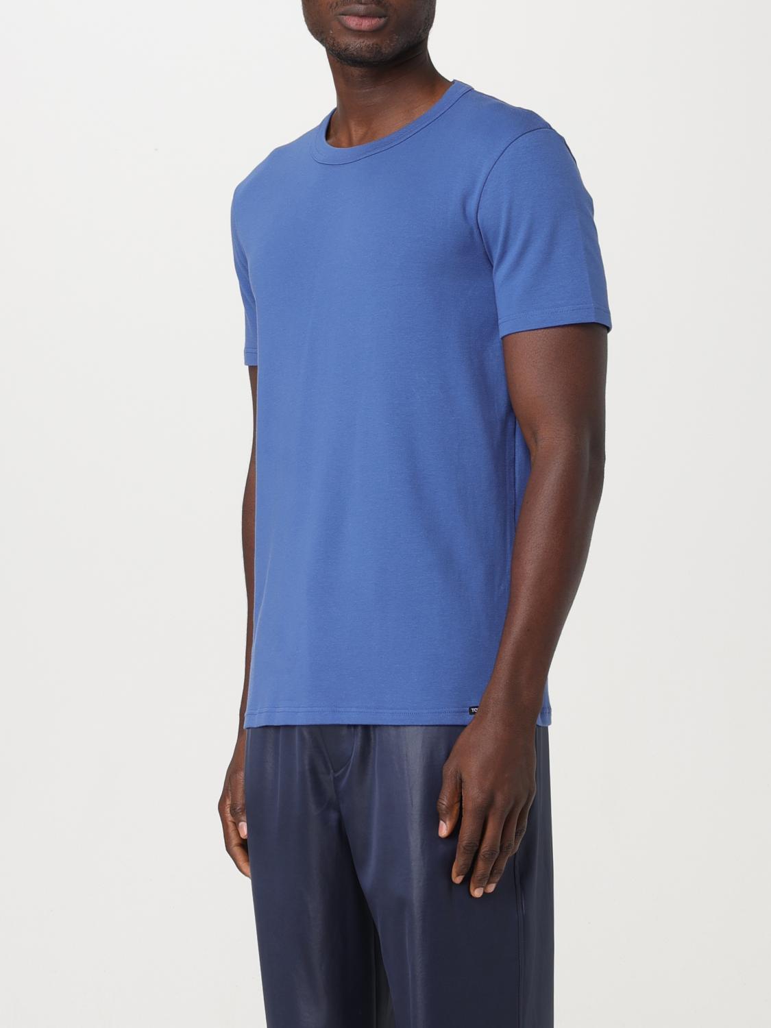 TOM FORD T-SHIRT: T-shirt Tom Ford in jersey di cotone , Blue - Img 4