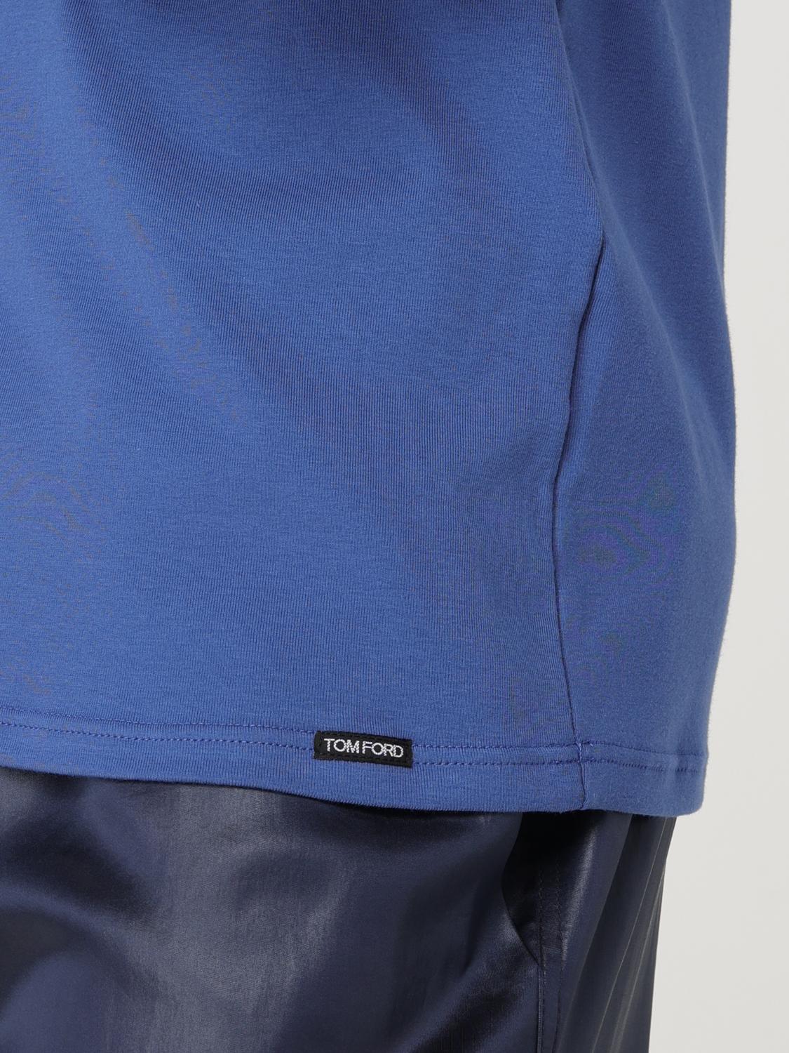TOM FORD T-SHIRT: T-shirt Tom Ford in jersey di cotone , Blue - Img 5