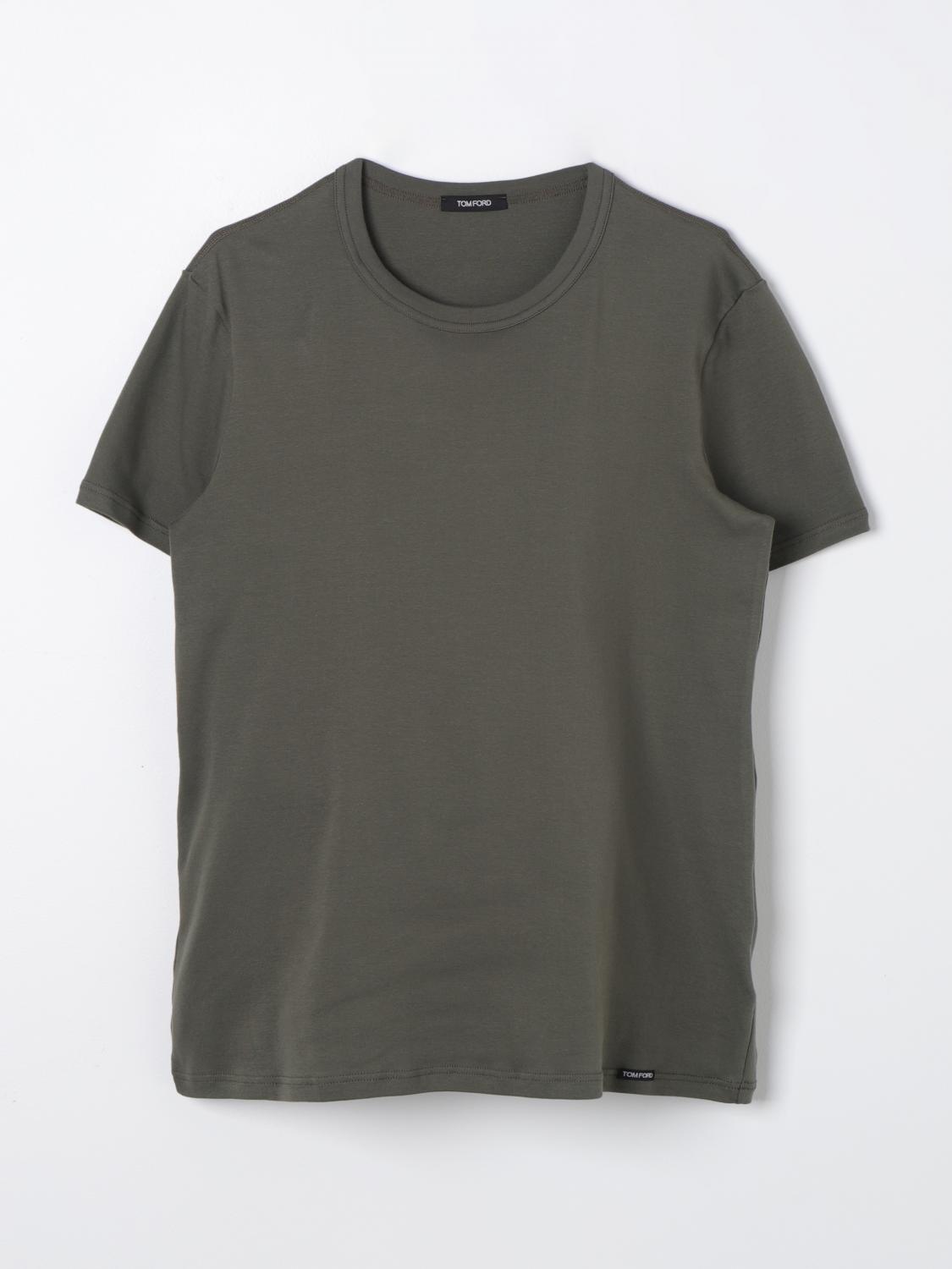 TOM FORD T-SHIRT: T-shirt Tom Ford in jersey di cotone , Verde - Img 1