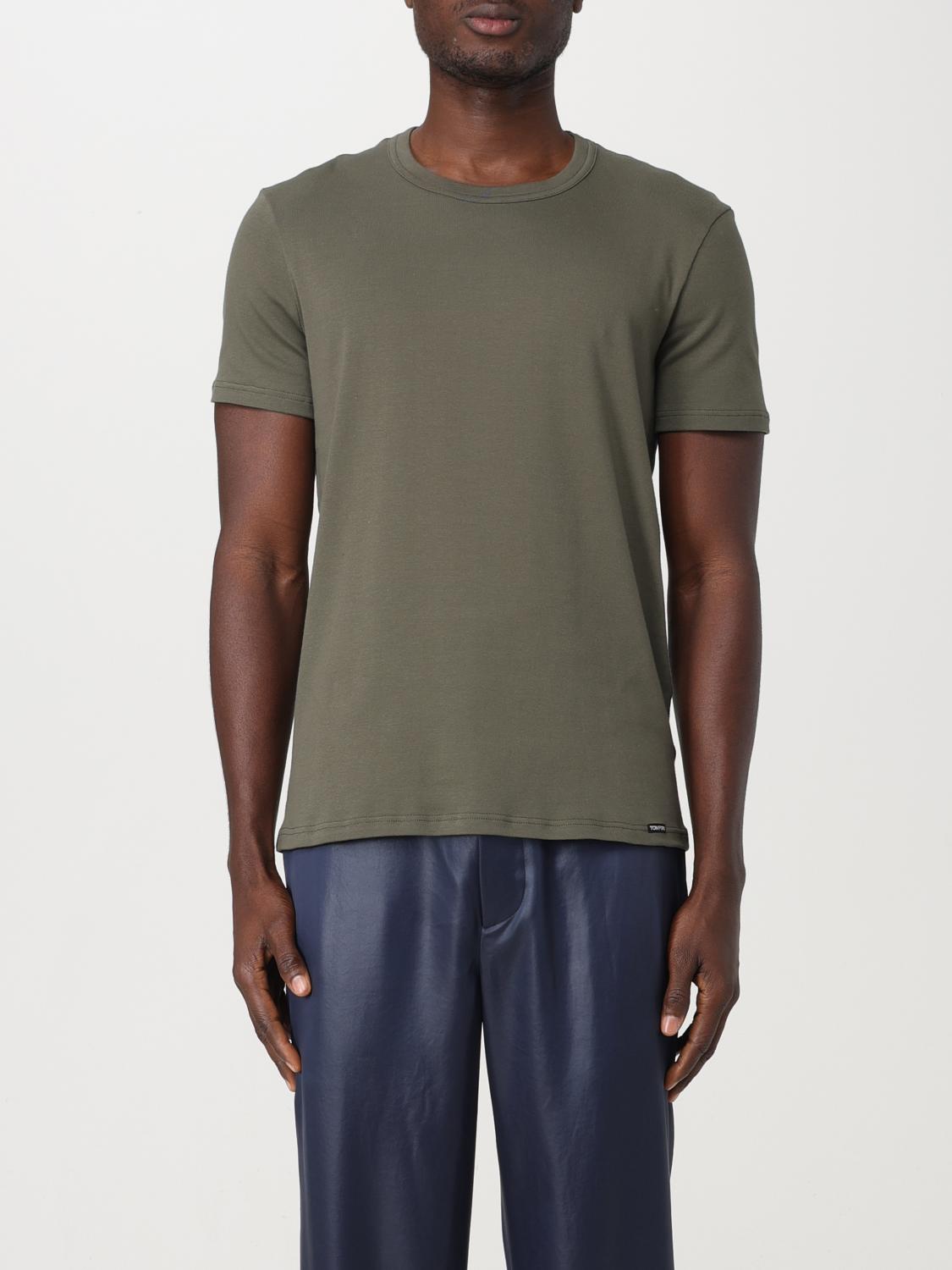 TOM FORD T-SHIRT: T-shirt Tom Ford in jersey di cotone , Verde - Img 2
