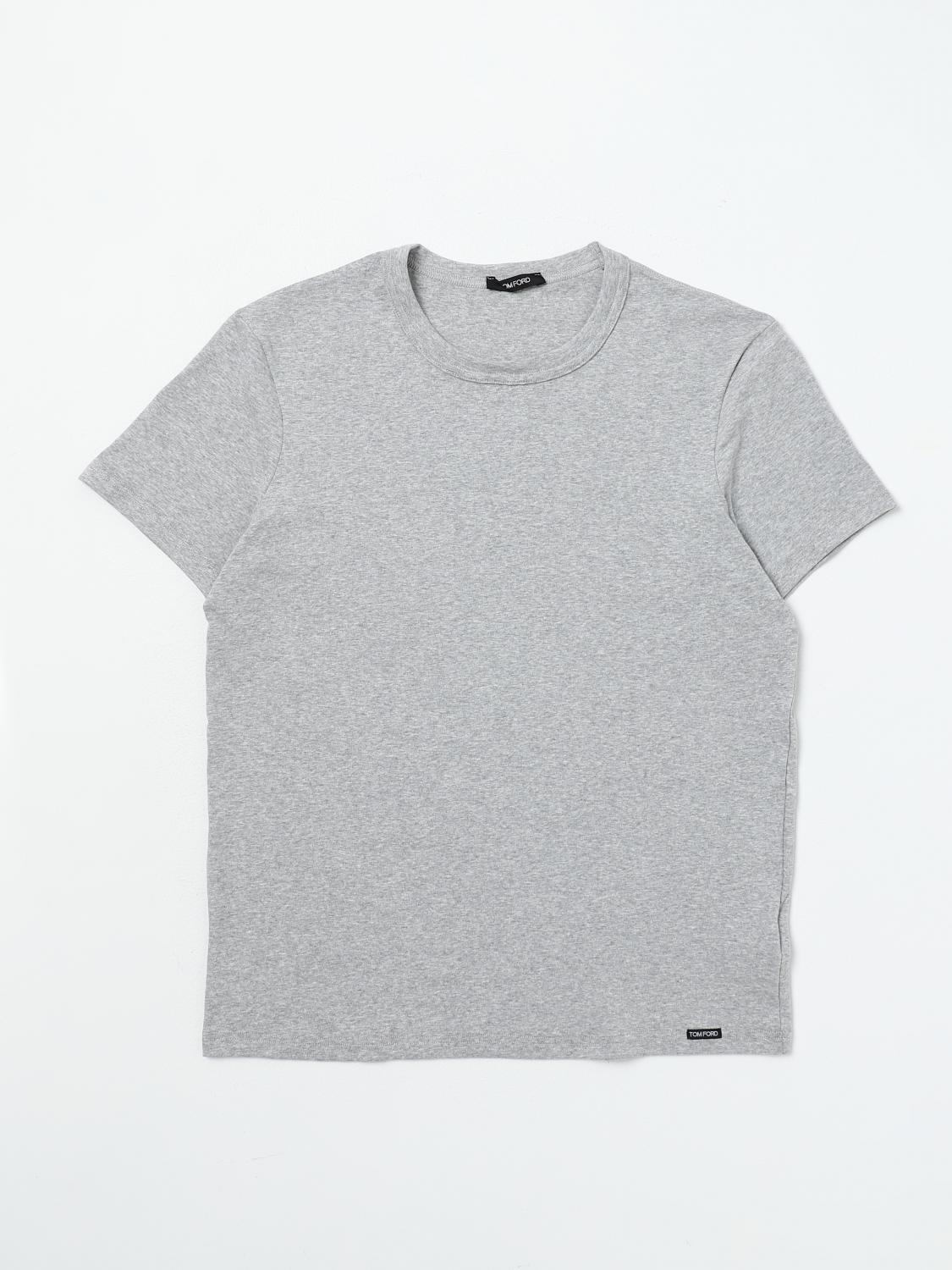 TOM FORD T-SHIRT: T-shirt Tom Ford in jersey di cotone , Grigio - Img 1