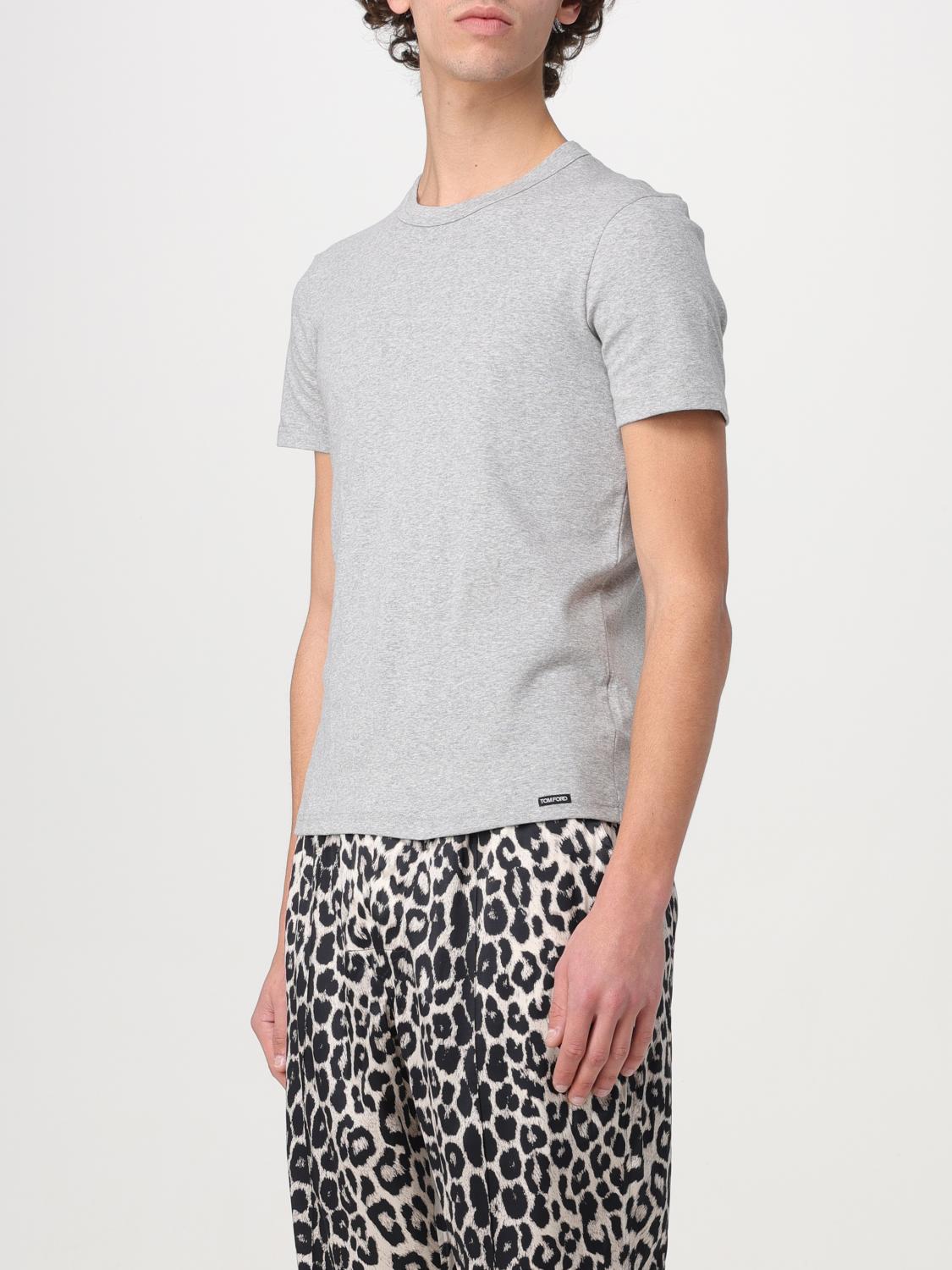TOM FORD T-SHIRT: T-shirt Tom Ford in jersey di cotone , Grigio - Img 4