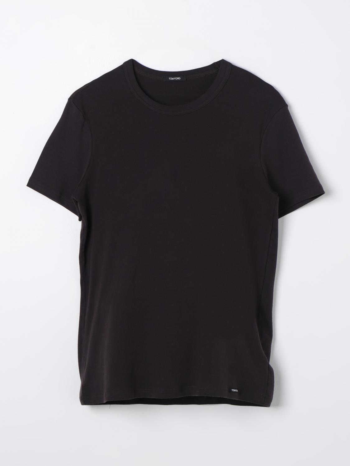 TOM FORD T-SHIRT: T-shirt Tom Ford in jersey di cotone , Marrone - Img 1