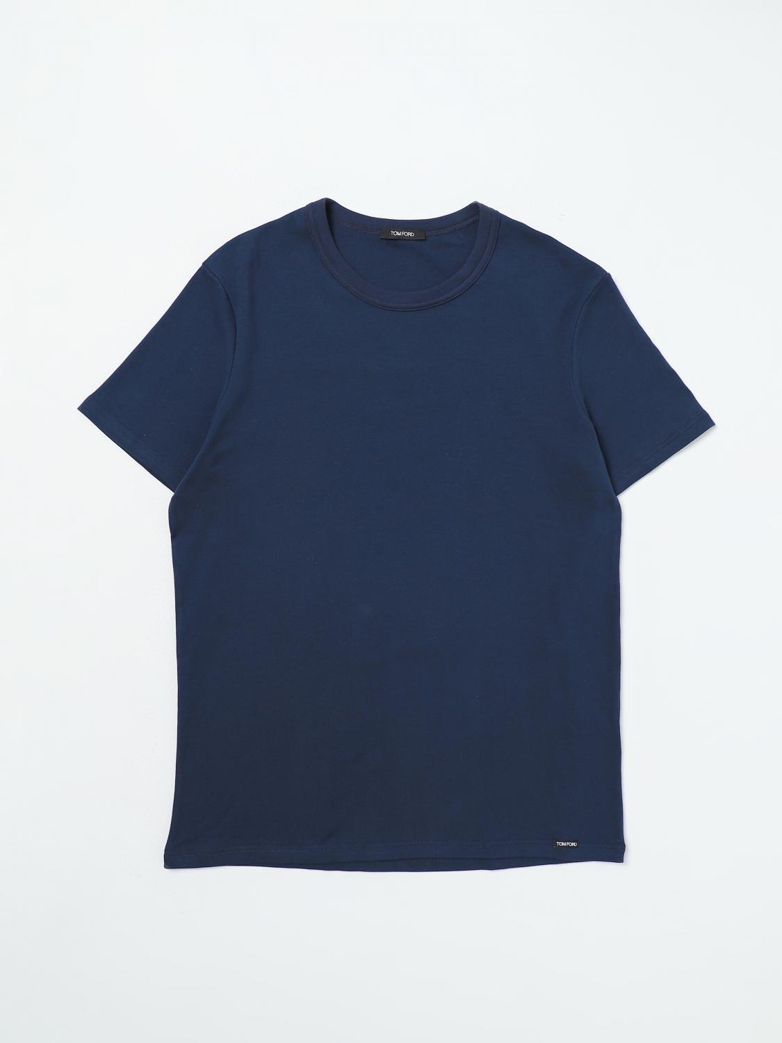 TOM FORD T-SHIRT: T-shirt Tom Ford in jersey di cotone , Blue 1 - Img 1