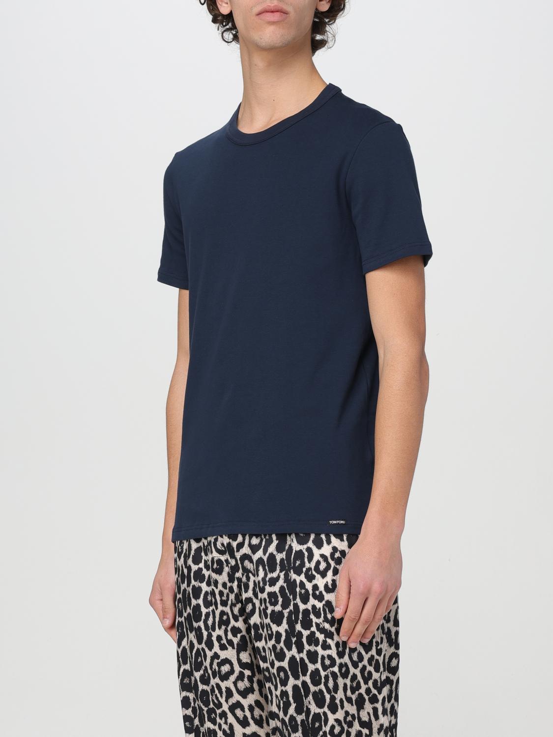 TOM FORD T-SHIRT: T-shirt Tom Ford in jersey di cotone , Blue 1 - Img 4