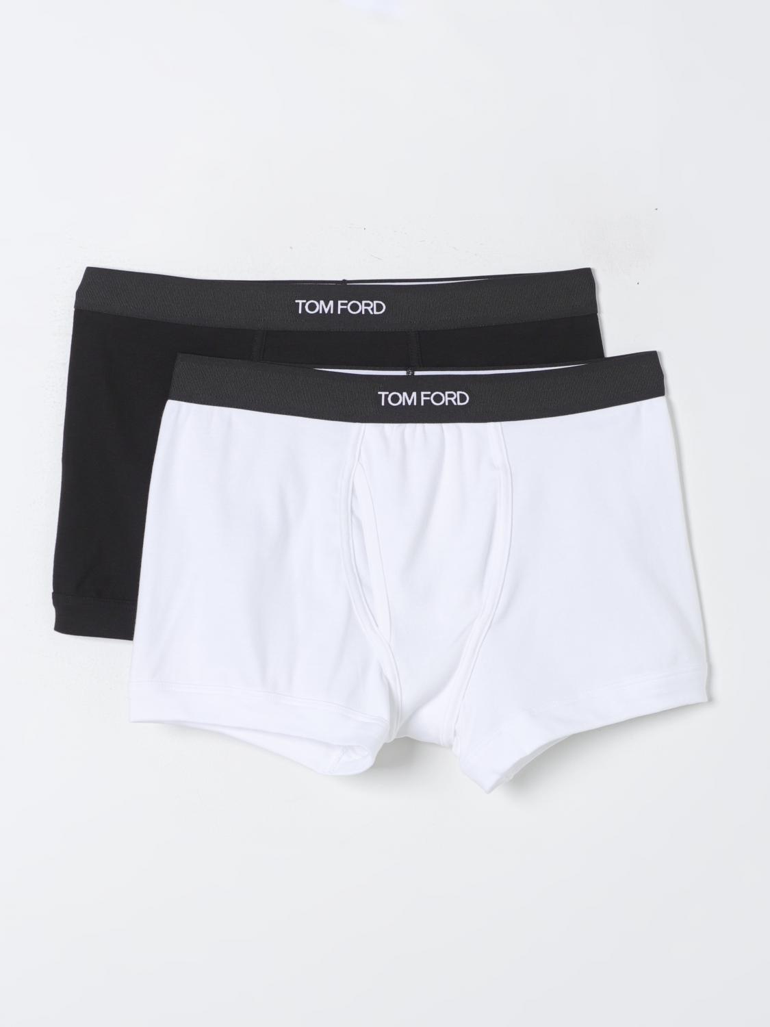 TOM FORD ROPA INTERIOR: Set de 2 bóxers Tom Ford de algodón elástico, Blanco 1 - Img 1