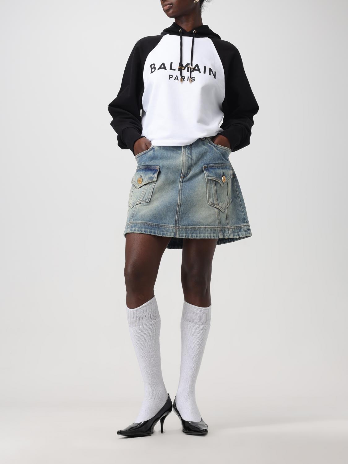 BALMAIN SUDADERA: Sudadera mujer Balmain, Blanco - Img 2